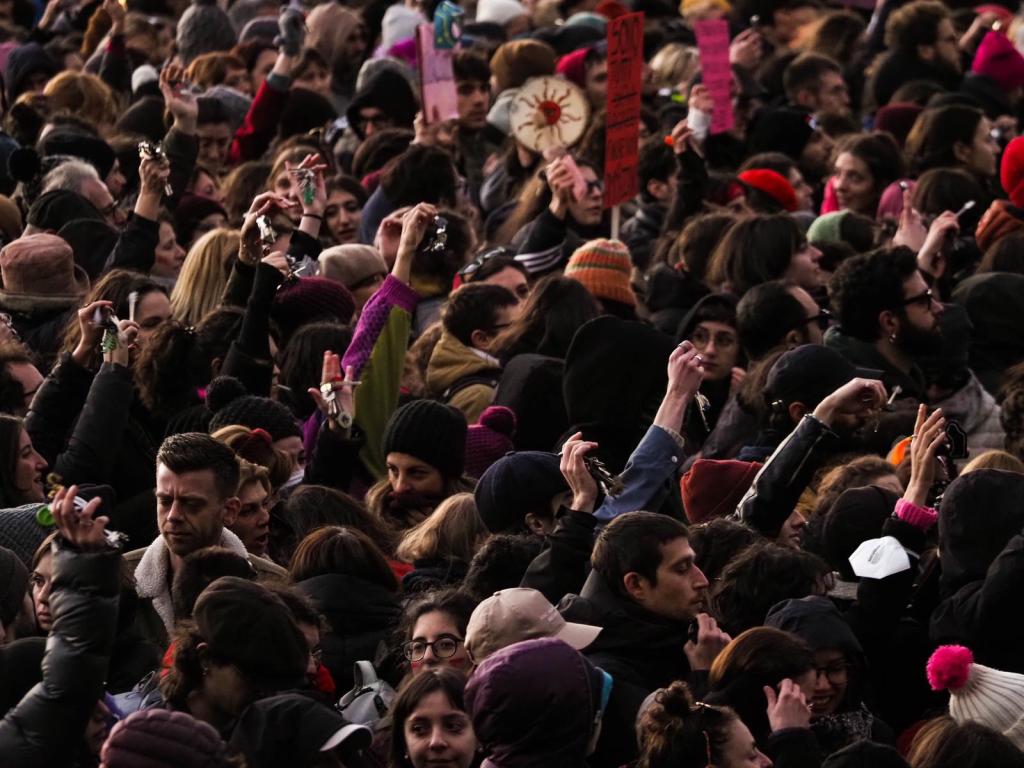 Roma, 25 novembre 2023. Manifestazione per la Giornata internazionale per l'eliminazione della violenza contro le donne. Foto di Riccardo Cavallotti, @riccardocavallotti.